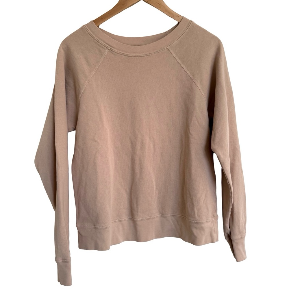 MATE The Label Organic Cotton Casual Tan Cream Pullover Sweater S - Picture 2 of 6